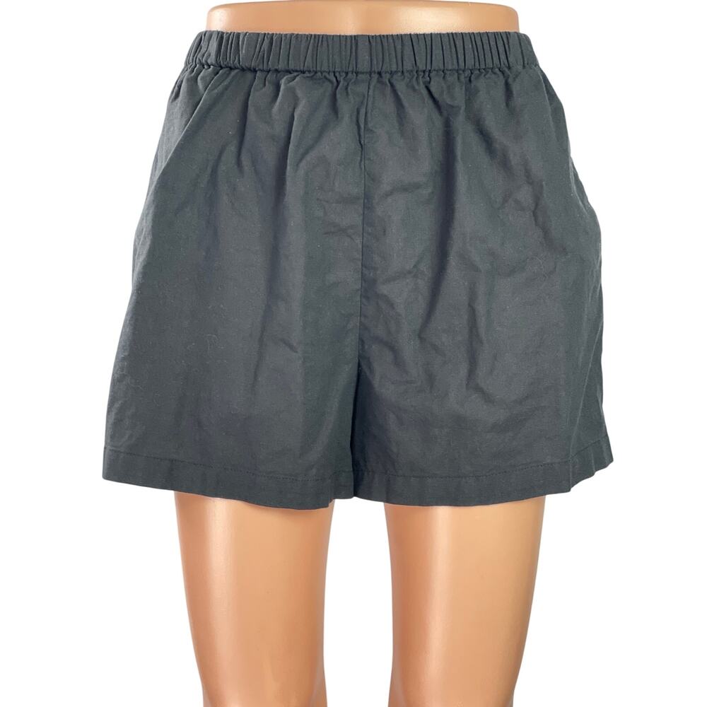 Commense Women's Gray High Rise Elastic Waist Wide Leg Casual Lounge Shorts XS